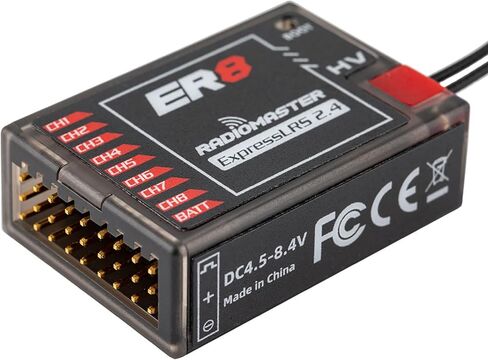 جهاز استقبال RadioMaster ER8 ELRS PWM: وحدة استقبال نانو 2.4 جيجا هرتز 6Ch ExpressLRS لمركبات RC ذات الجناح الثابت من Speedybee in Saudi Arabia