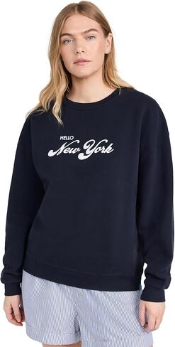 KULE Women's The Oversized Hello New York Sweatshirt in Kuwait