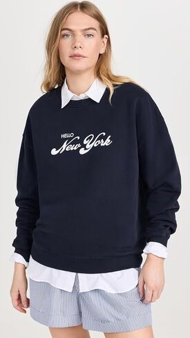 KULE Women's The Oversized Hello New York Sweatshirt in Kuwait