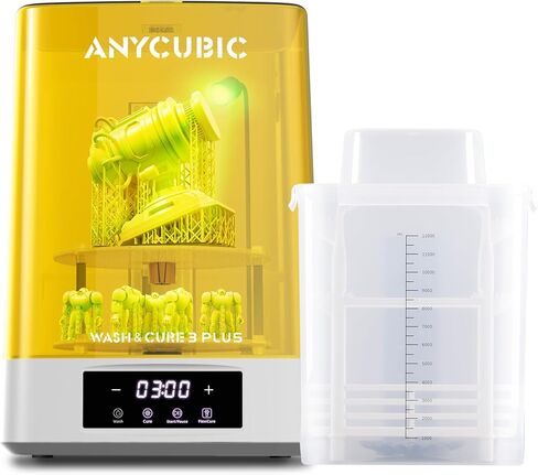 محطة ANYCUBIC Wash and Cure 3 Plus، آلة معالجة الغسيل ذات الحجم الكبير مع أضواء معقوفة، تصميم مزدوج الطبقة وتوفير IPA، لطابعة Anycubic Photon Mono M5 Saturn LCD/SLA/DLP ثلاثية الأبعاد in Saudi Arabia
