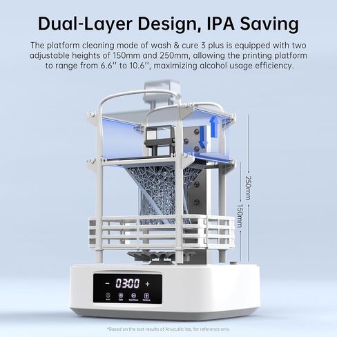 محطة ANYCUBIC Wash and Cure 3 Plus، آلة معالجة الغسيل ذات الحجم الكبير مع أضواء معقوفة، تصميم مزدوج الطبقة وتوفير IPA، لطابعة Anycubic Photon Mono M5 Saturn LCD/SLA/DLP ثلاثية الأبعاد in Saudi Arabia