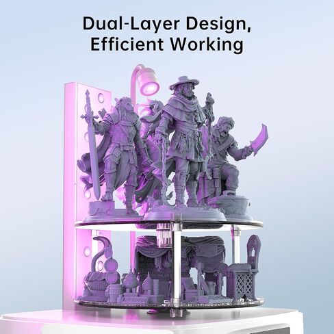 محطة ANYCUBIC Wash and Cure 3 Plus، آلة معالجة الغسيل ذات الحجم الكبير مع أضواء معقوفة، تصميم مزدوج الطبقة وتوفير IPA، لطابعة Anycubic Photon Mono M5 Saturn LCD/SLA/DLP ثلاثية الأبعاد in Saudi Arabia