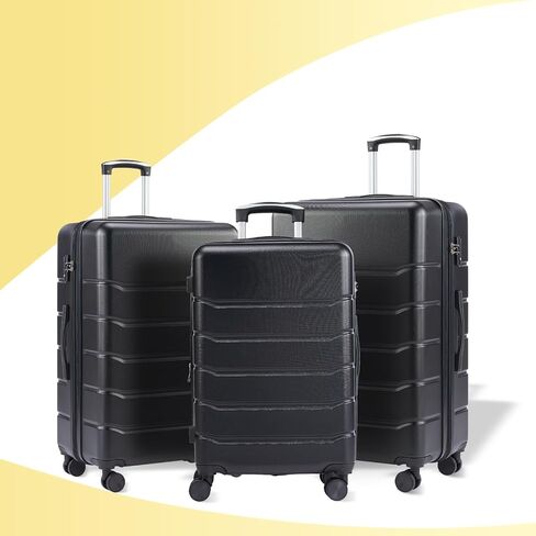 NEWBULIG Hardside Expandable Luggage,28 inch Lightweight Suitcase with Spinner Wheels,TSA Lock,Telescopic Handle and ABS Durable Material,Checked,Dark Blue in Saudi Arabia
