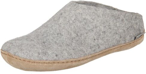 Glerups Wool Slip-On Leather Outsole Grey EU 37 (US Women's 6.5-7) Medium in Saudi Arabia