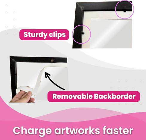 Alaska's Business 2-Pack Kids Artwork Frames Changeable, Magnetic Easy-Open Display, Child Artwork Storage Solution, Wall-Mounted Drawing Exhibit, Creative Photo Frame for Children's Art (White) in Saudi Arabia