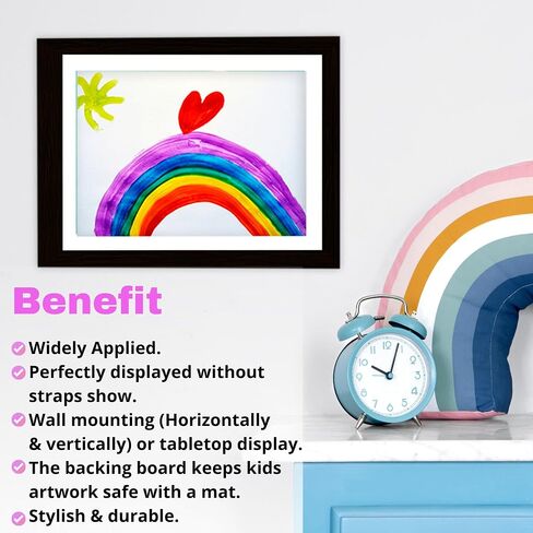 Alaska's Business 2-Pack Kids Artwork Frames Changeable, Magnetic Easy-Open Display, Child Artwork Storage Solution, Wall-Mounted Drawing Exhibit, Creative Photo Frame for Children's Art (White) in Saudi Arabia