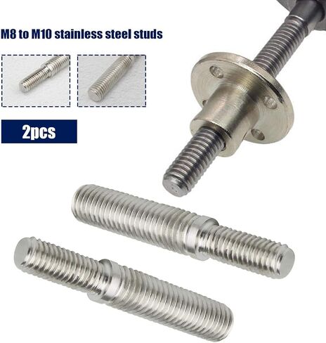 SING F LTD 2Pcs Double End Threaded Stud Screw Bolts M6 to M8 304 Stainless Steel Thread Adapter for Structural Columns Fasteners in Saudi Arabia