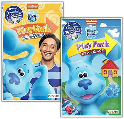 مجموعة صندوق الغداء على الظهر من Blue's Clues للأطفال ~ حزمة من 4 قطع مع حقيبة مدرسية من Blue's Clues وحقيبة غداء وملصقات والمزيد! (بلوز كلوز للوازم المدرسية) in Kuwait