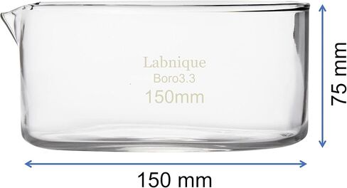 Labnique Borosilicate Glass Crystallizing Dish with Spout, Evaporation Dish (100mm), 300 ml Capacity in Saudi Arabia
