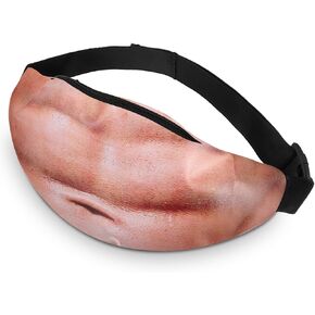Funny White Elephant Gifts, Beer Belly Fanny Pack Gag Gift, Christmas Exchange for Dad Funny Gag Gift, Hairy Belly Waist Bag Dad Gifts from Daughter Son Wife in Kuwait