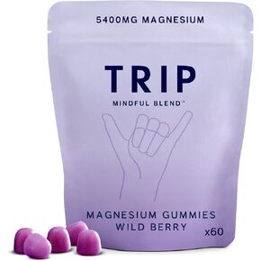 TRIP Lion’s Mane Gummies with 2000mg Lion’s Mane Mushrooms Extract Per Serving, Vegan, Naturally Flavored On the Go Chewable Gummy, Delicious Raspberry Flavor, 1 Bag, 60 Count in Saudi Arabia