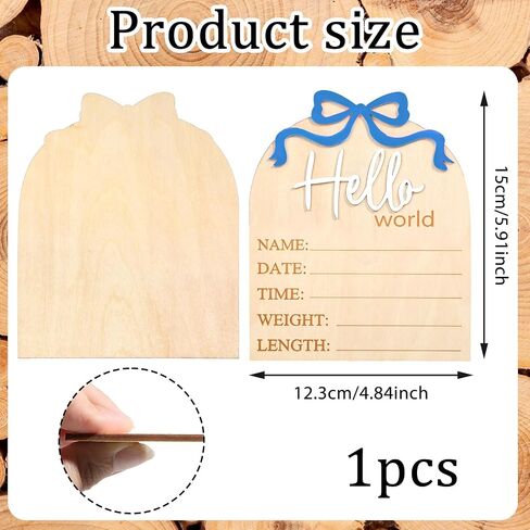 Hello World Newborn Sign, 5.9in Welcome Baby Sign- 3D Pink Bow Birth Announcement Sign for Hospital Hello World Plaques for Photo Props Baby Shower Hospital Nursery in Saudi Arabia