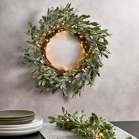 LampLust إكليل العنب للباب الأمامي، 22 بوصة، التوت الكريمي، إكليل المزرعة، ديكور داخلي في الهواء الطلق على مدار العام، ديكور مزرعة ريفي، أكاليل الخريف للباب الأمامي، ديكور عيد الشكر in Kuwait