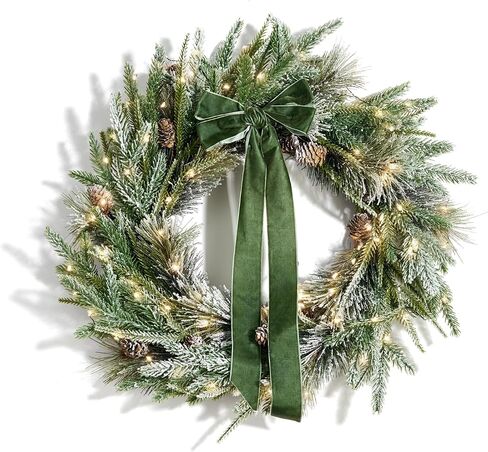 LampLust Grapevine Wreath for Front Door, 22 Inch, Cream Pip Berries, Farmhouse Wreath, Indoor Outdoor Year-Round Decor, Rustic Farmhouse Decor, Fall Wreaths for Front Door, Thanksgiving Decor in Kuwait