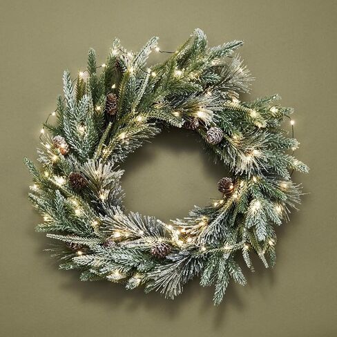LampLust Grapevine Wreath for Front Door, 22 Inch, Cream Pip Berries, Farmhouse Wreath, Indoor Outdoor Year-Round Decor, Rustic Farmhouse Decor, Fall Wreaths for Front Door, Thanksgiving Decor in Kuwait