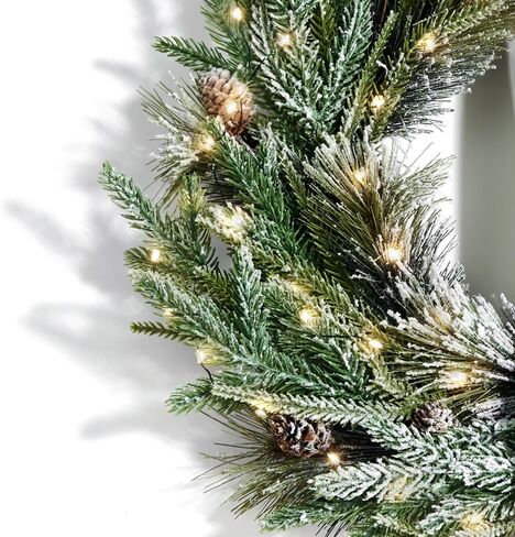 LampLust Grapevine Wreath for Front Door, 22 Inch, Cream Pip Berries, Farmhouse Wreath, Indoor Outdoor Year-Round Decor, Rustic Farmhouse Decor, Fall Wreaths for Front Door, Thanksgiving Decor in Kuwait