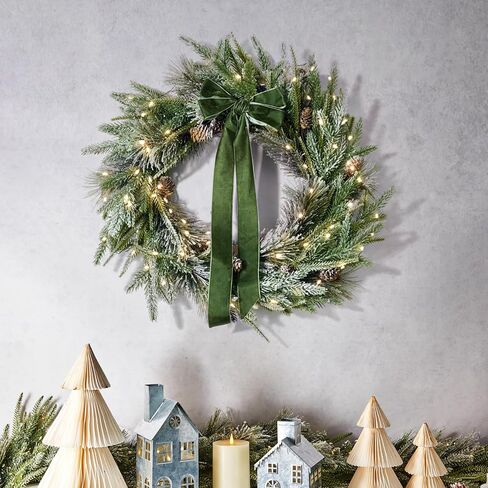 LampLust Grapevine Wreath for Front Door, 22 Inch, Cream Pip Berries, Farmhouse Wreath, Indoor Outdoor Year-Round Decor, Rustic Farmhouse Decor, Fall Wreaths for Front Door, Thanksgiving Decor in Kuwait