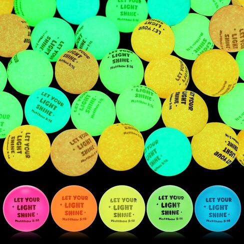 Christian Glow in The Dark Bouncy Balls Easter Jesus Bible Verse Rubber High Bouncing Balls Christian Party Favor Religious Classroom Gifts in Saudi Arabia