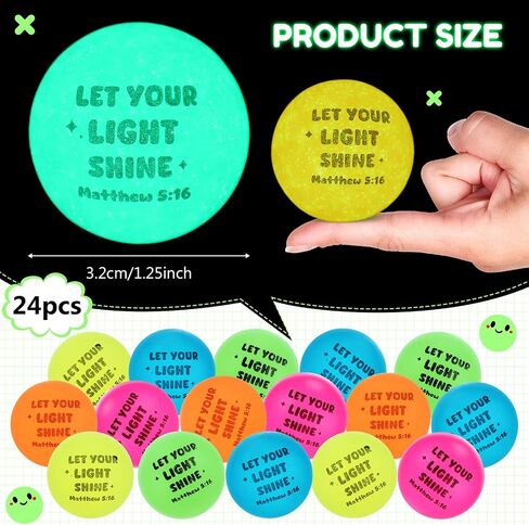 Christian Glow in The Dark Bouncy Balls Easter Jesus Bible Verse Rubber High Bouncing Balls Christian Party Favor Religious Classroom Gifts in Saudi Arabia