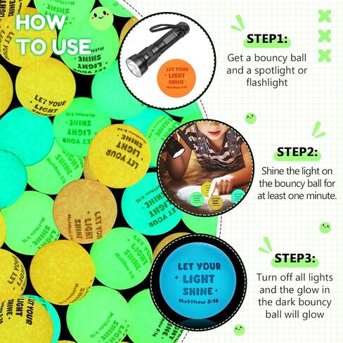 Christian Glow in The Dark Bouncy Balls Easter Jesus Bible Verse Rubber High Bouncing Balls Christian Party Favor Religious Classroom Gifts in Saudi Arabia