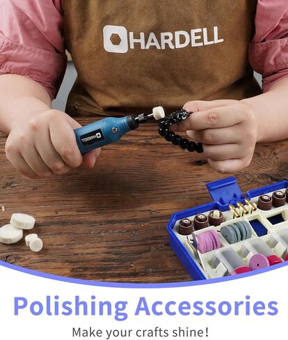 HARDELL Rotary Tool Accessories, 230pcs Power Rotary Tool Accessories Kit, 1/8"(3.2mm) Diameter Shanks, Universal Fitment for Easy Cutting, Polishing, Sanding, Carving, Grinding(Pink) in Saudi Arabia