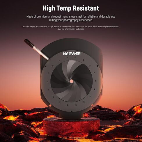 مصراع Neewer Iris لـ LS-300 Spotlight Snoot فقط ، مقاوم للحرارة 5-60 ملم قابلة للتعديل مصراع الشفرة. in Kuwait