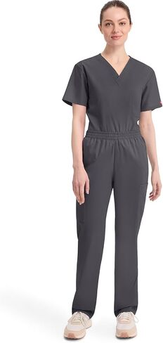 Dickies EDS Signature Scrubs for Women, Elastic Waist Pull-On Cargo Pants for Women in Soft Brushed Poplin 86106 in Saudi Arabia