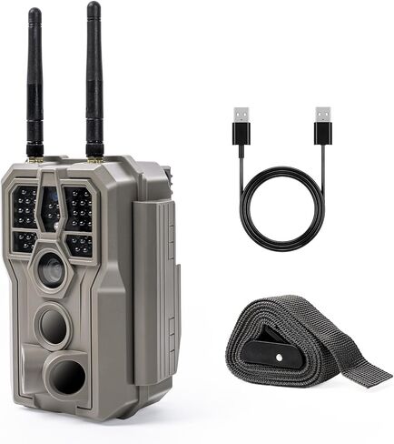 GardePro E8 2.0 Pro WiFi Trail Camera 4K with 64GB SD Card & 7800mAh Battery, Dual Antennas, Night Vision, App Control, Waterproof Game Camera for Wildlife or Property in Saudi Arabia