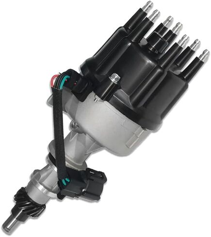 Ignition Distributor with Black Cap & Rotor Fits Ford F150 F250 F350 Bronco E150 E250 E350 Econoline 5.8L V8 1990-1995 (OE: E9TE12127CA, DST2891) in Saudi Arabia