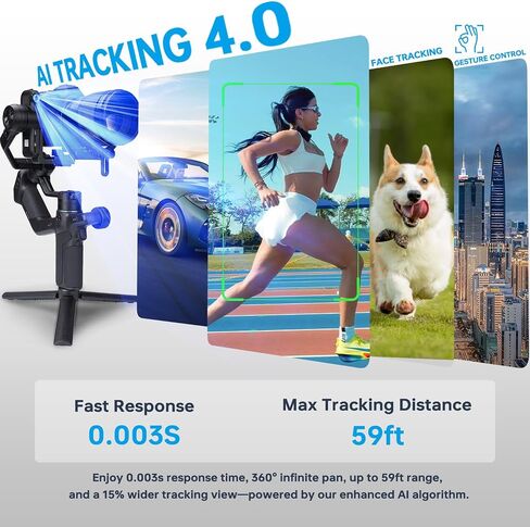 Feiyutech Scorp 3 [Kit] مثبت Gimbal لـ Canon/Sony/Nikon/Fujifilm-حمولة 7.72 رطل ، مقبض قابل للفصل ، تتبع AI المدمج ، التصوير العمودي الأصلي ، استقرار الفيديو الاحترافي مع CASE in Saudi Arabia