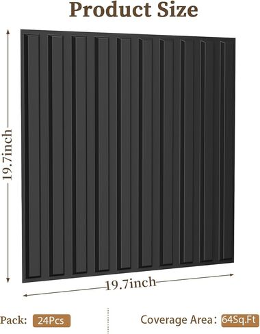 6 قطع 24x48 بوصة بلاط السقف الأبيض، 2x4 قدم لوحات سقف مخددة للديكور الداخلي PVC مقاوم للماء مثالية للحمام وغرفة المعيشة وغرفة النوم والمكتب والمساحات التجارية تغطي 48 قدم مربع in Kuwait