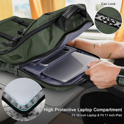 WITZMAN Travel Laptop Backpack for Men Fit 17 inch Computer Carry-on Airline Approved with USB Charging Port(B716 Black) in Saudi Arabia