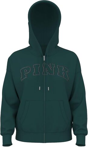 Victoria's Secret Women's PINK Logo Full Zip-up Sweatshirt, Dollhouse, L in Saudi Arabia
