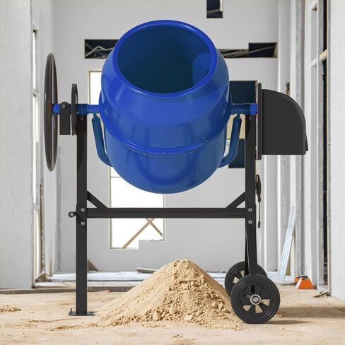 Tabu 5.0 cu.ft. خلاط الأسمنت الكهربائي ، خلاط الخرسانة المحمولة ، خلط الملاط للبذور/الجص ، أدوات خلط الأسمنت القائمة بذاتها مع عجلات للجص ، البرتقالي in Kuwait