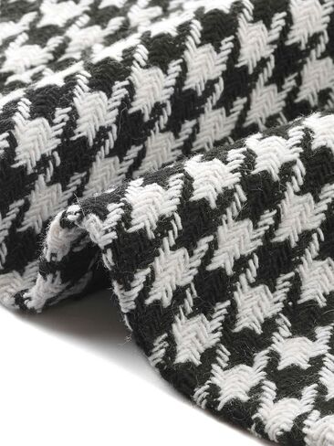 Allegra K Houndstooth Blazer for Women Notch Lapel Plaid Suit Jacket Long Sleeve Button Down Work Office Blazers in Saudi Arabia