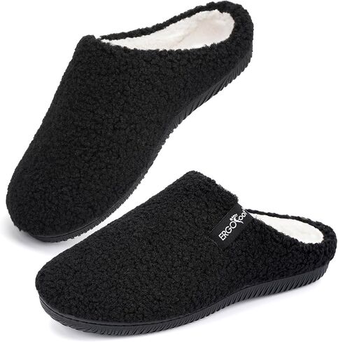 Ergofoot Arch Support Slippers Orthopedic Slippers لالتهاب اللفافة الأخمصية ، Sherpa Fleece Style -Machine غير قابلة للانزلاق في الهواء الطلق. in Saudi Arabia