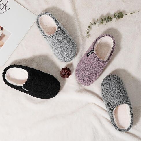 Ergofoot Arch Support Slippers Orthopedic Slippers لالتهاب اللفافة الأخمصية ، Sherpa Fleece Style -Machine غير قابلة للانزلاق في الهواء الطلق. in Saudi Arabia