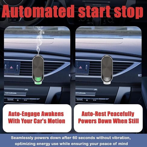 Smart Car Air Freshener Vent Clip Intelligent Car Aroma DIY Automobile Aroma Diffusers Perfume Essential Oil Sticks Auto On/Off, Three Adjustable Modes,4 Scents in Saudi Arabia