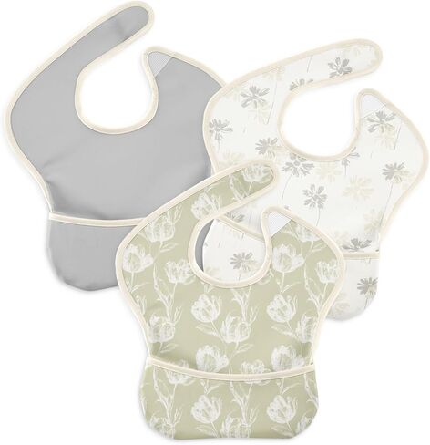 فوضى إثبات طفل 3 عبوة ، مقاوم للماء LED فطام الطفل تغذية المرايل مع الماسك الطعام ، الرباط الرباعي السفر in Kuwait