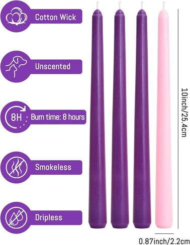 Viyffo Taper Candles – Black Halloween Candle Sticks, 10 Inch Vampire Blood Drip Bleeding Candles, Set of 4 Unscented Candlesticks for Spooky Gothic Decor and Creepy Vampire Room in Saudi Arabia