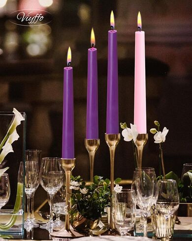 Viyffo Taper Candles – Black Halloween Candle Sticks, 10 Inch Vampire Blood Drip Bleeding Candles, Set of 4 Unscented Candlesticks for Spooky Gothic Decor and Creepy Vampire Room in Saudi Arabia