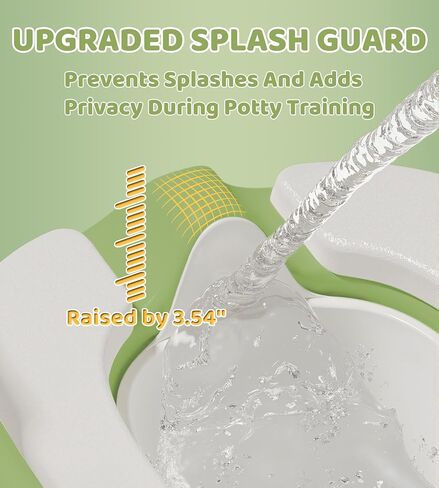 2-in-1 Toddler Potty Training Toilet Seat with Step Stool Ladder – Adjustable Height Potty Chair Urinal for Baby Boys Girls Age 1-3, Foldable Training Potty with Splash Guard & Anti-Slip Feet, Grey in Saudi Arabia