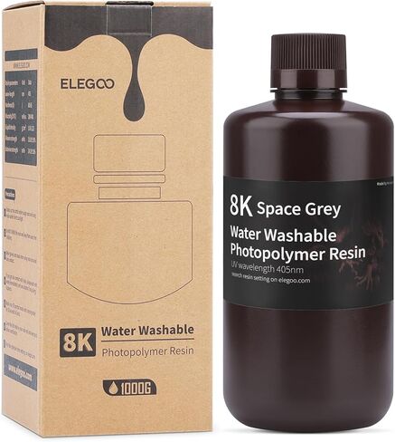اليغو راتنج طابعة ثلاثي الابعاد قابل للغسل في الماء، راتنج سريع 405 نانومتر LCD معالجة بالاشعة فوق البنفسجية من الراتنج لطابعات LCD ثلاثية الابعاد، رمادي 1000 غرام in Kuwait