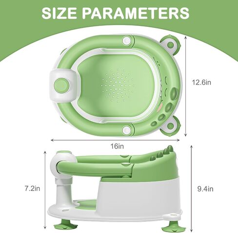 TPN Baby Bath Seat للأطفال لمدة 6 أشهر وأعلى ، مقعد حمام لا ينقص مع منشفة مقنع و 5 PCS ملصقات رموز تعبيرية مقاومة للماء ، مقعد حمام للرضع المحمولة للطفل (رمادي) in Kuwait