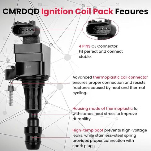حزمة ملف الإشعال UF529 وشمعات إشعال إيريديوم مزدوجة x4، متوافقة مع 2005-2016 Audi A3 A4 A5 A6 A7 Q7 R8 S4 TT 2006-2016 Volkswagen Golf VW Jetta MK5 MK6 GTI Rabbit Passat CC OE# 06E905115 in Kuwait