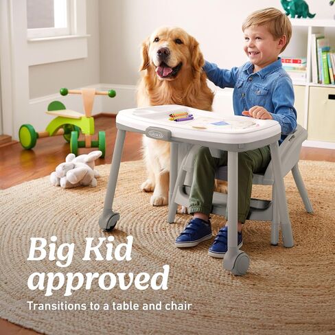 Graco Table2Table Lux Highlicair ، 6 مراحل متزايدة من كرسي الرضع العالي إلى كرسي وطاولة طفل كبير ، Rhodes in Saudi Arabia