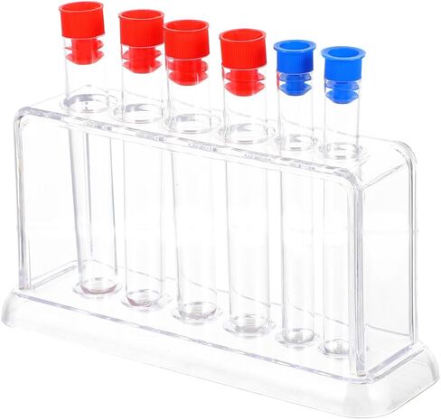 مجموعة رف أنبوب اختبار البلاستيك iplusmile: 6 قطع أنبوب اختبار معملي مع حامل حامل أنبوب طرد مركزي قابل للفصل أنبوب اختبار أبيض حامل رف تخزين in Kuwait