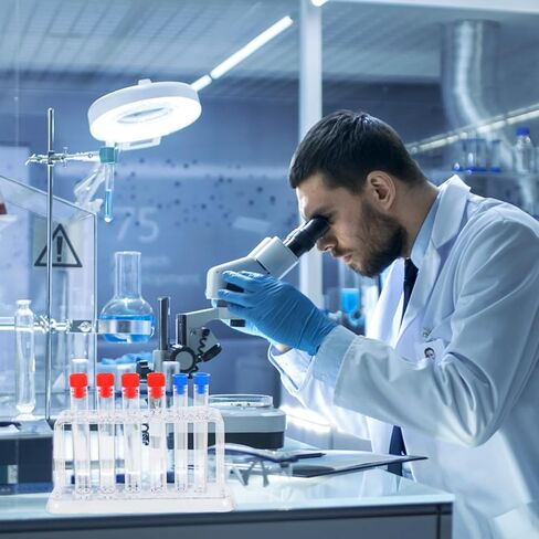 مجموعة رف أنبوب اختبار البلاستيك iplusmile: 6 قطع أنبوب اختبار معملي مع حامل حامل أنبوب طرد مركزي قابل للفصل أنبوب اختبار أبيض حامل رف تخزين in Kuwait