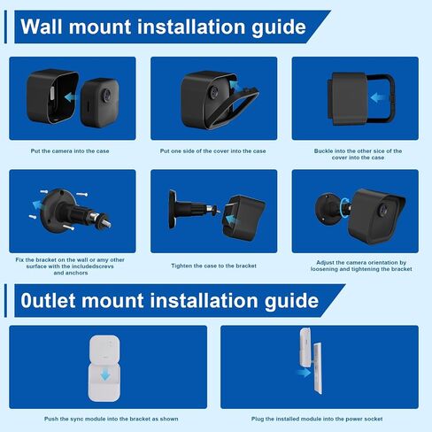 Outlet Wall Mount for Blink Sync Module XR, 2-in-1 Charging Station(Mount & Charger) - Space-Saving Bracket for Blink Security Camera, Easy Installation & Flexible Placement in Saudi Arabia