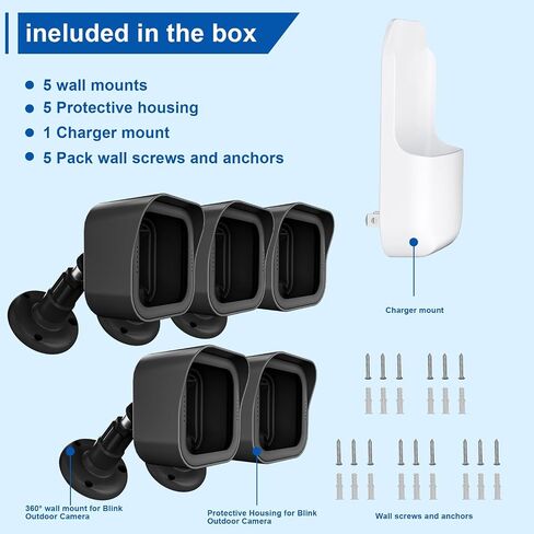 Outlet Wall Mount for Blink Sync Module XR, 2-in-1 Charging Station(Mount & Charger) - Space-Saving Bracket for Blink Security Camera, Easy Installation & Flexible Placement in Saudi Arabia